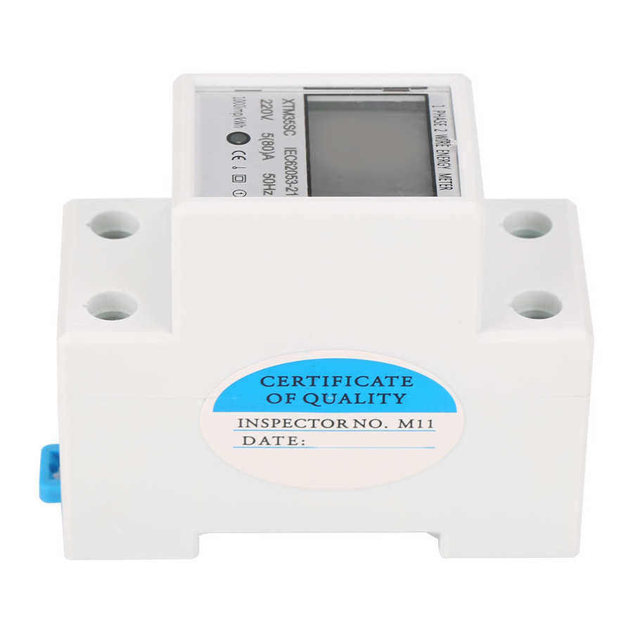 XTM35SC 220V 5(80)A Digital Single Phase 2 Wire 2P DIN-Rail Electric Meter Electronic KWh Meter