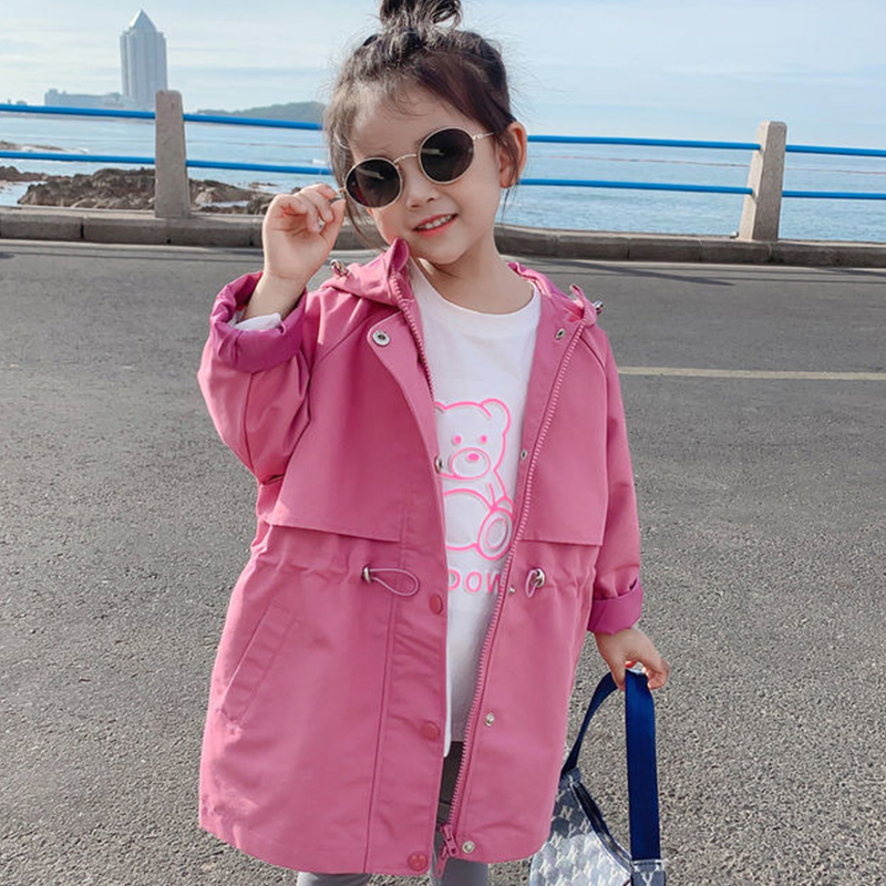 Girls Autumn Spring Jackets Coat 2022 Kid Pink Jackets And Coats Windbreaker Style Children Clothes Coat 2-10 Y: 4T