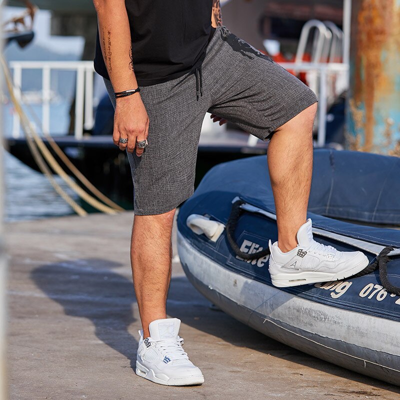 Gxxh sommer overdimensjonerte shorts menn løse pustende uformelt shorts løse posete stripete korte bukser mann stor størrelse 5xl 6xl