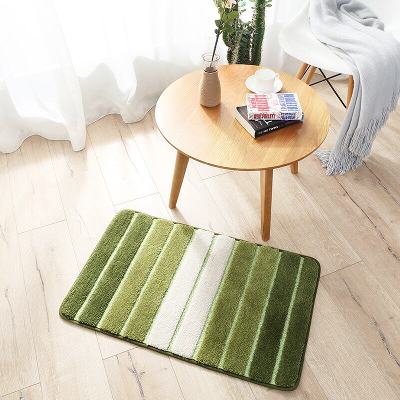 Eenvoudige streep slaapkamer deurmat tapijt waterabsorberend toilet mat badkamer antislip badmat vacuüm tapijt voor balkon 80*120cm