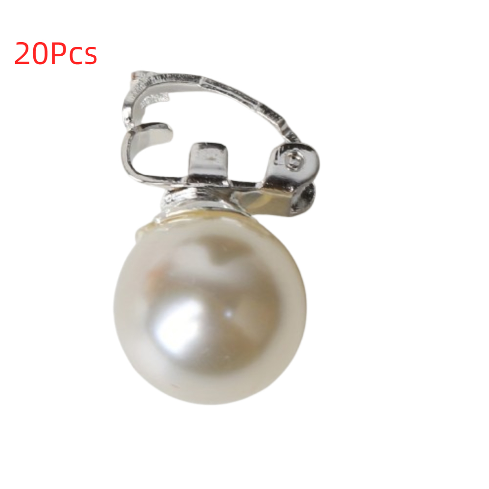 Épingles à cheveux à petite perle blanche, 20 pièces, Mini Clips, couvre-chef, Dreadlocks, perles, tressage, breloque, boucles de cheveux de mariée, bijoux pour cheveux: Default Title