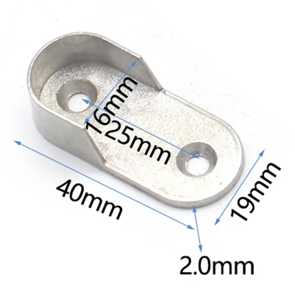 10 Stuks Garderobe Kleding Buis Ondersteuning Kast Staaf Paal Einde Beugel Houder Kast Hardware Opknoping Kleding Staaf Houder