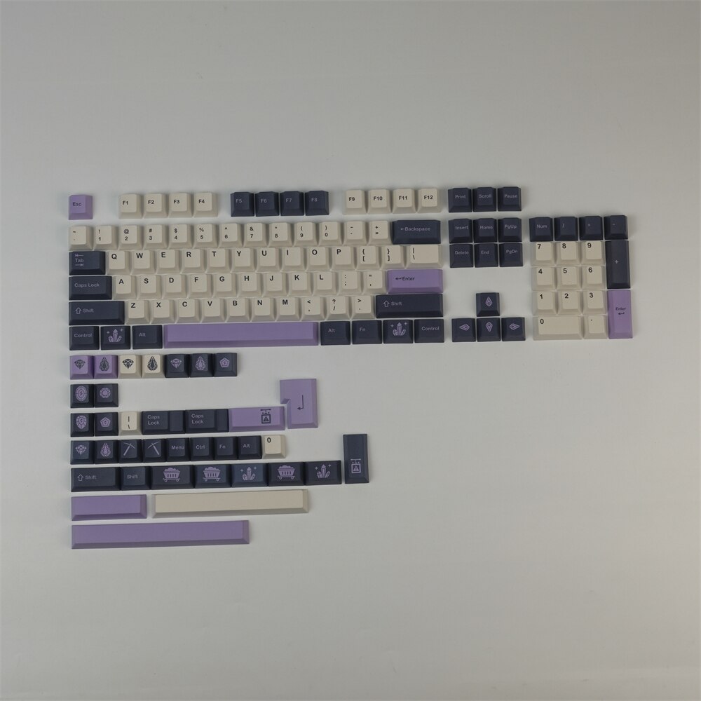 140 nycklar gmk amethyst keycaps pbt cherry profile dye-sublimation gmk keycaps för mekaniskt tangentbord  gk61 64 68 84 87 96 104 108