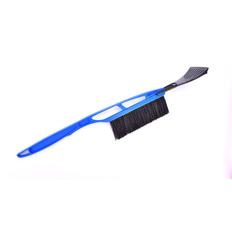 1Pc Plastic + Nylon Blue/Red 2-in-1 Car Ice Scraper Snow Remover Shovel Brush Windshield Scraping Tool: Blue