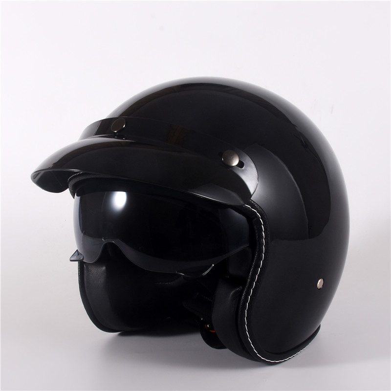 Motorcycle Helmets Electric Bicycle Helmet Open Face dark Lens Men Women Scooter Motorbike Moto Bike Helmet XS size