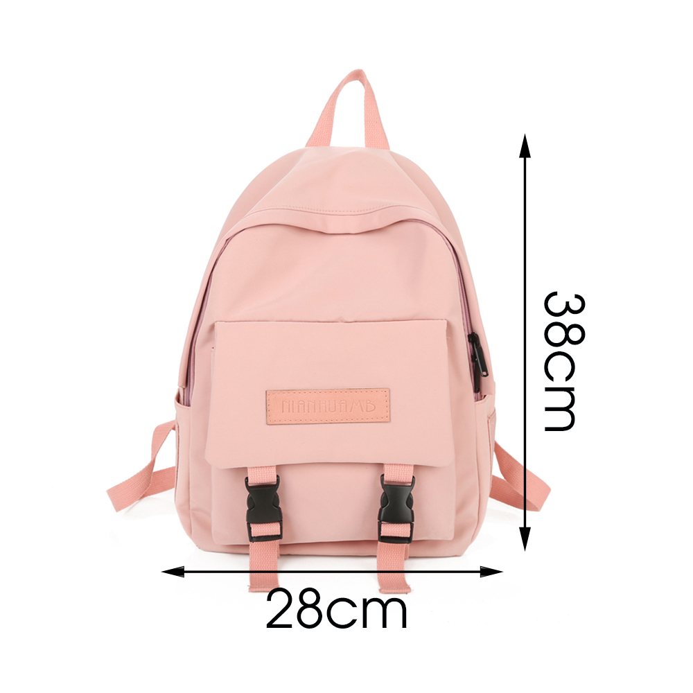 sac à dos en Nylon imperméable adolescent couleur Pure cartable femmes sacs à dos multi-poches loisirs voyage sac à dos