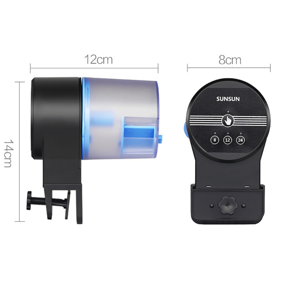 Nicrew sunsun Automatic Feeder Aquarium Goldfish Smart Timing Auto Fish Feeder Timer Food Feeding 8/12/24 hours Timer Feeding