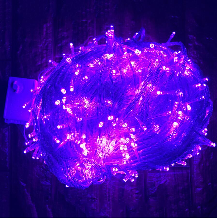 Thrisdar 100M 800 Christmas Led String Fairy Light Outdoor Garden Wedding Party Fairy String Xmas Tree Garland Light: Purple