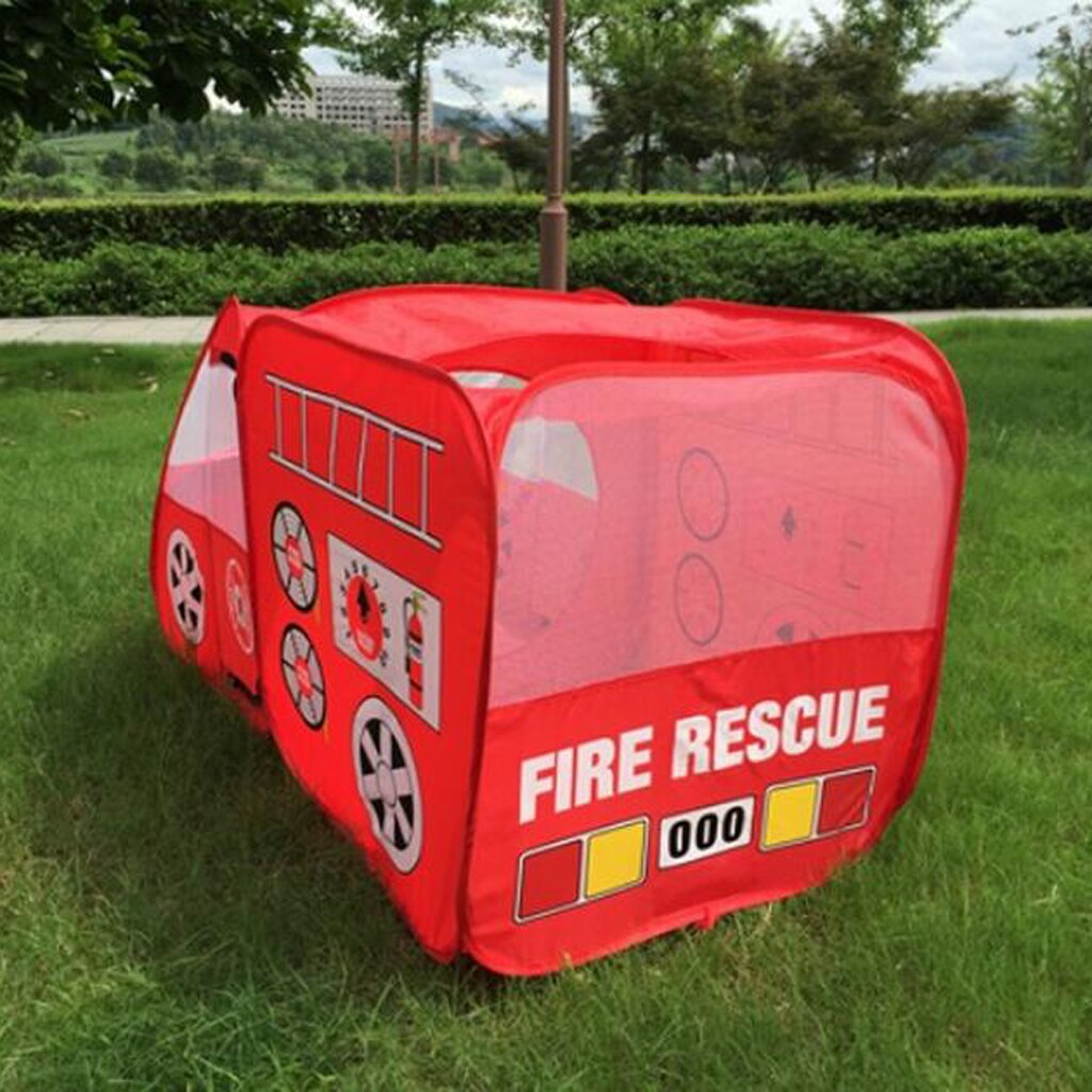 Bambini Camion Dei Pompieri su Tenda del Gioco, Portatile Casetta con Custodia per il trasporto per I Bambini più Piccoli Uso Esterno dell'interno
