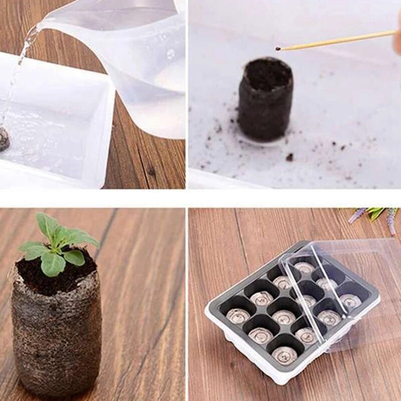 Peat Pellets Plant Starting Soil Block Jiffy Seedling Plugs Environmental Garden Nursery