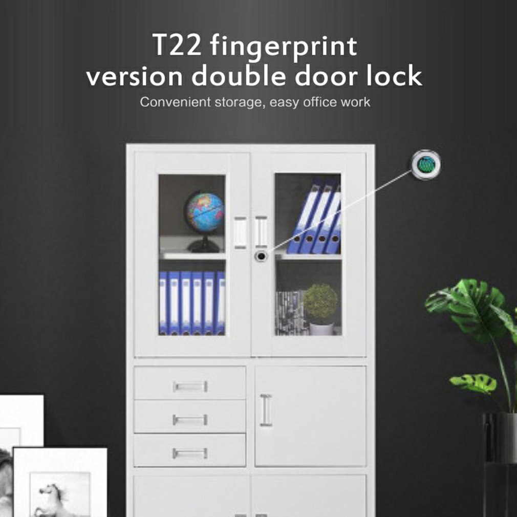 T23 Fingerprint Unlocking Smart Lock Fast Identification Drawer Lock Usb Charging For Desk File Cabinet