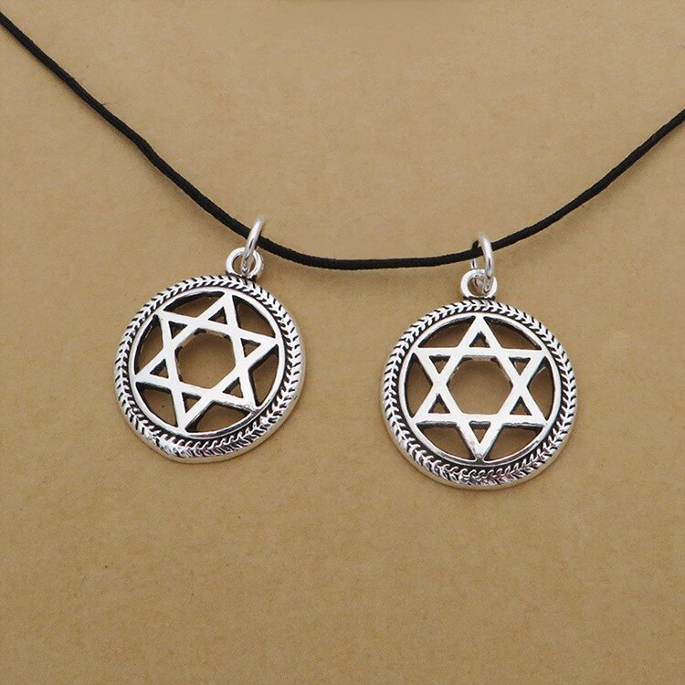 100% 925 Silver Star Charm Diy Armband Charme Kleine Ster Van David Hanger Diy Sieraden Geluksbrenger