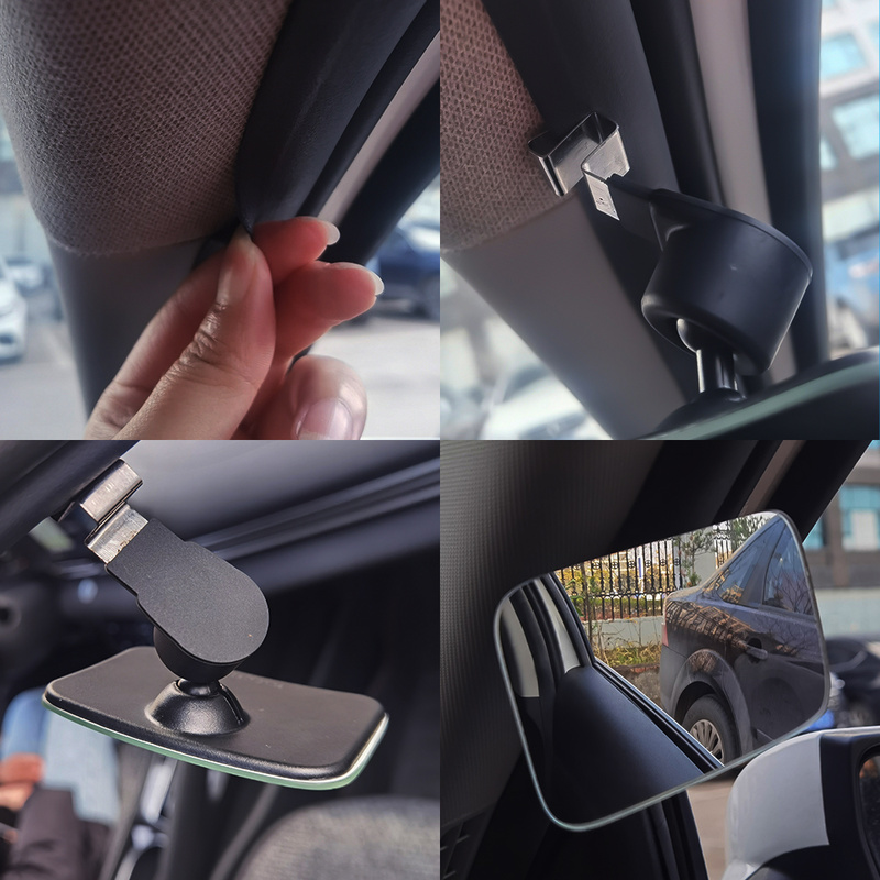 Auto Extra Dodehoekspiegel Interieur Bolle Achteruitkijkspiegel 360 Graden Groothoek Verstelbare Parking Randloze Spiegels