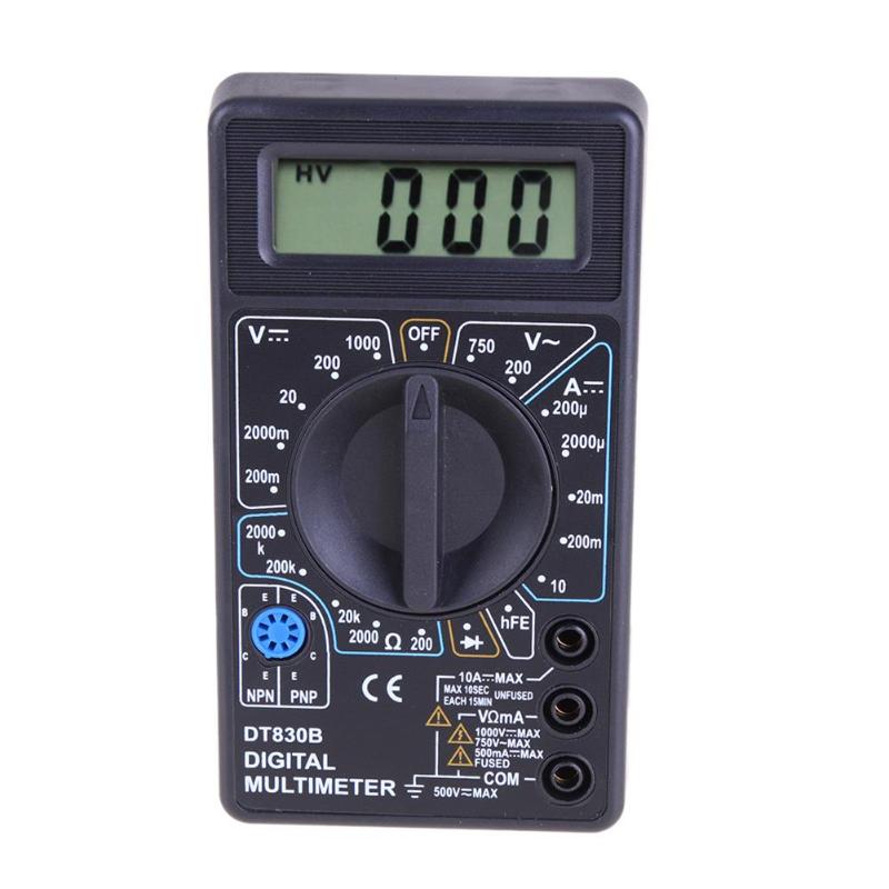 DT830 Digital Multimeter Voltmeter Ammeter Ohmmeter DC10V~1000V 10A AC 750V Current Tester Test LCD Display: DT830A