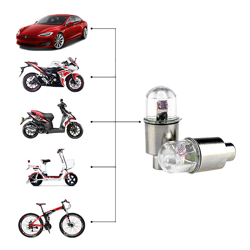 Capuchons de roue LED pour voiture, vélo, cyclomoteur, moto, 1 pièce