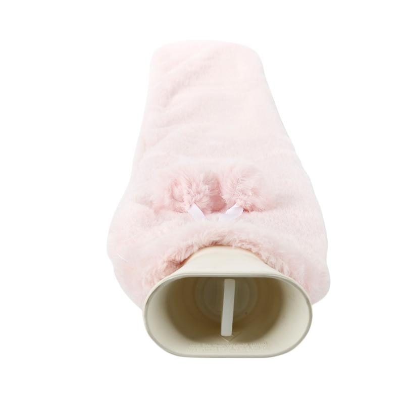1PCS 70cm Fur Rubber Extra Long Water Bottles Bag With Knitted Removable Cover For Waist Hand Foot Warming Pink Grey Red
