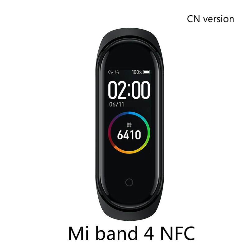 Xiaomi mi band 5 global version band 4 band 3 smart armband färgglad skärm puls fitness bluetooth vattentät sömnmonitor: Mi band 4 nfc