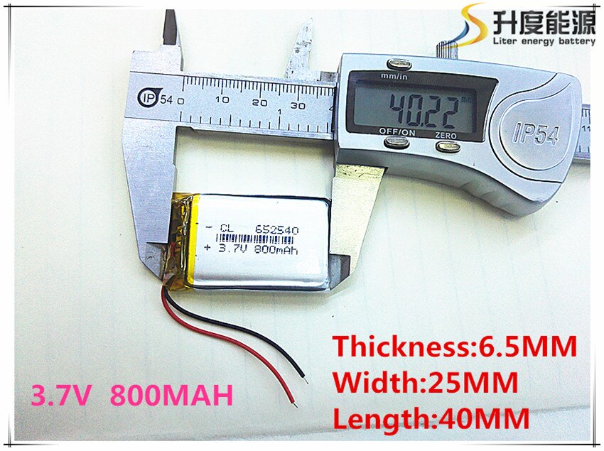 small capacity rechargeable li-ion batteries 3.7v 800mah 652540 for toys LJ
