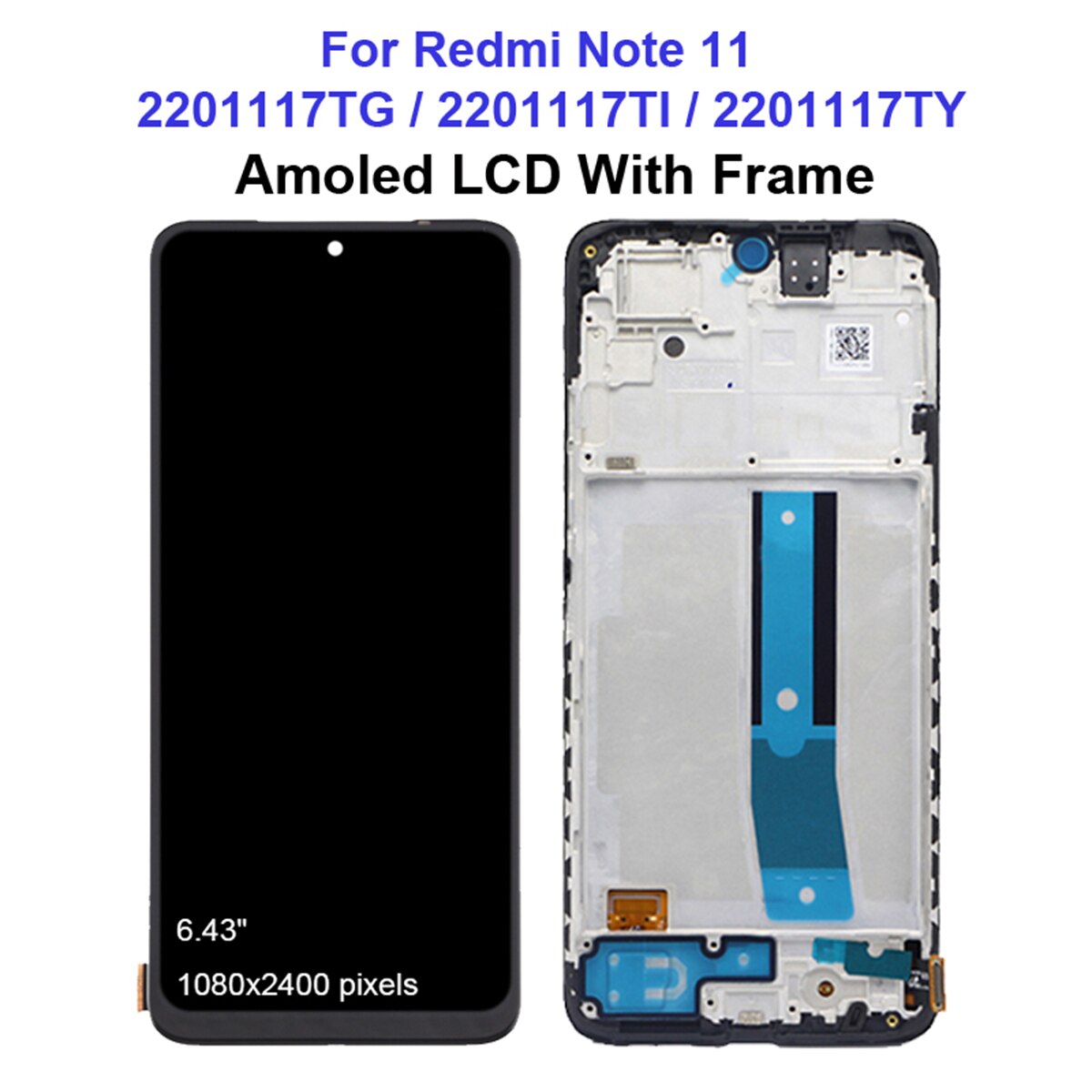 Original For Xiaomi Redmi Note 11 4G 5G LCD Display Touch Screen Replacement Digitizer For Redmi Note11 2201117TG 21091116AC LCD