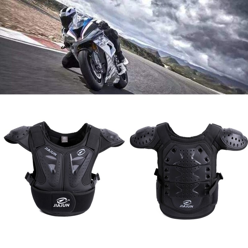 Adult Motorcycle Dirt Bike Body Armor Protective Gear Chest Back Protector 6XDB: Black / L