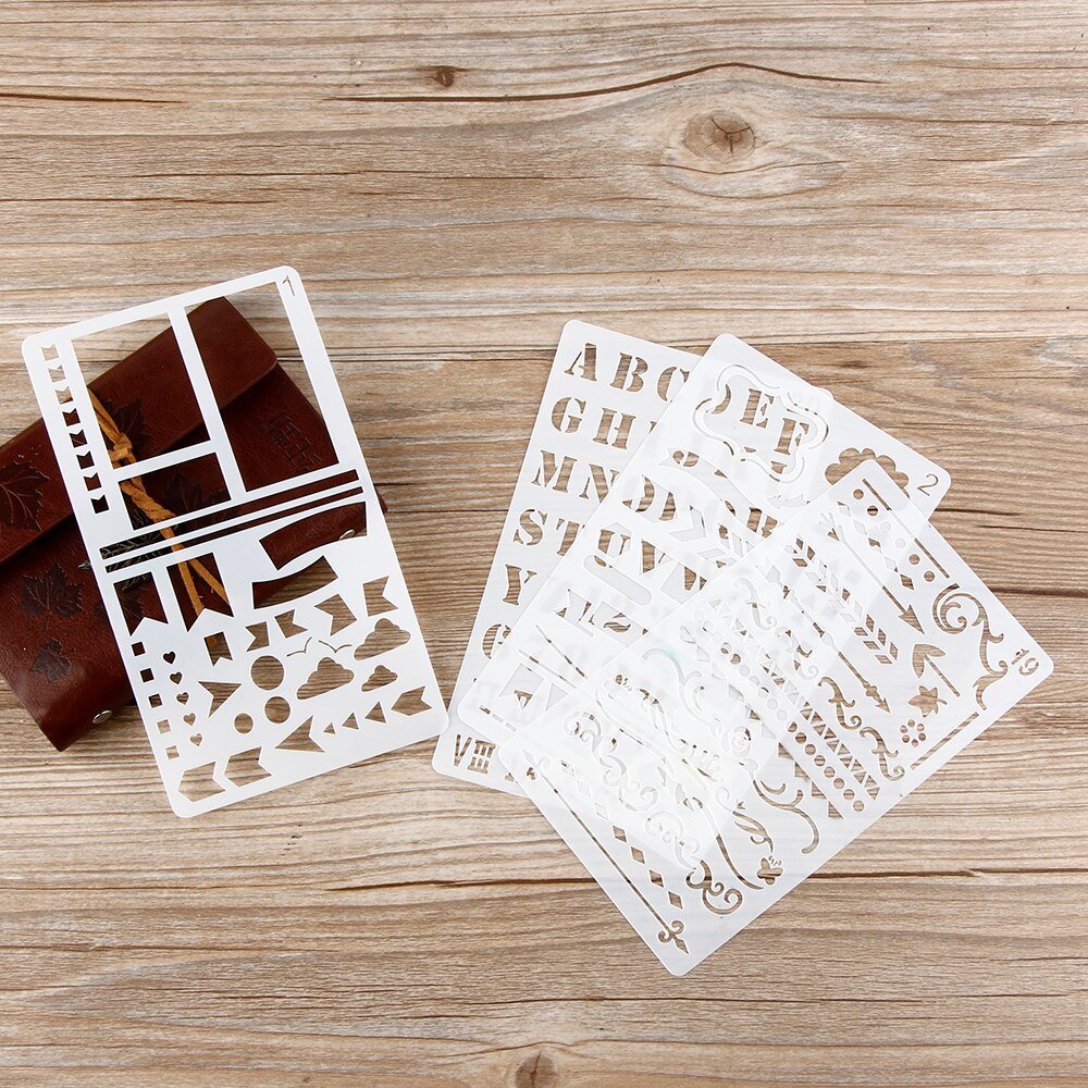 1pc Hollow Ruler Plastic Stencils Bullet DIY Journal Stencil Template Journal Notebook Diary Scrapbook Stationery Portable Art