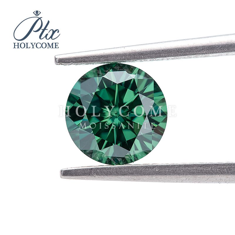 6.5Mm Groen Ronde Cut In Voorraad Moissanite Leverancier VVS1 Moisanite Ring Voor Sieraden Maken Carving