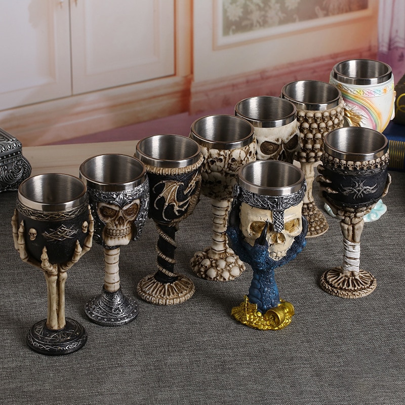 Rvs Retro Coolste Hars Schedel Beker Klauw Wijnglas Gothic Cocktail Bril Wolf Whiskey Cup Party Bar Drinkware