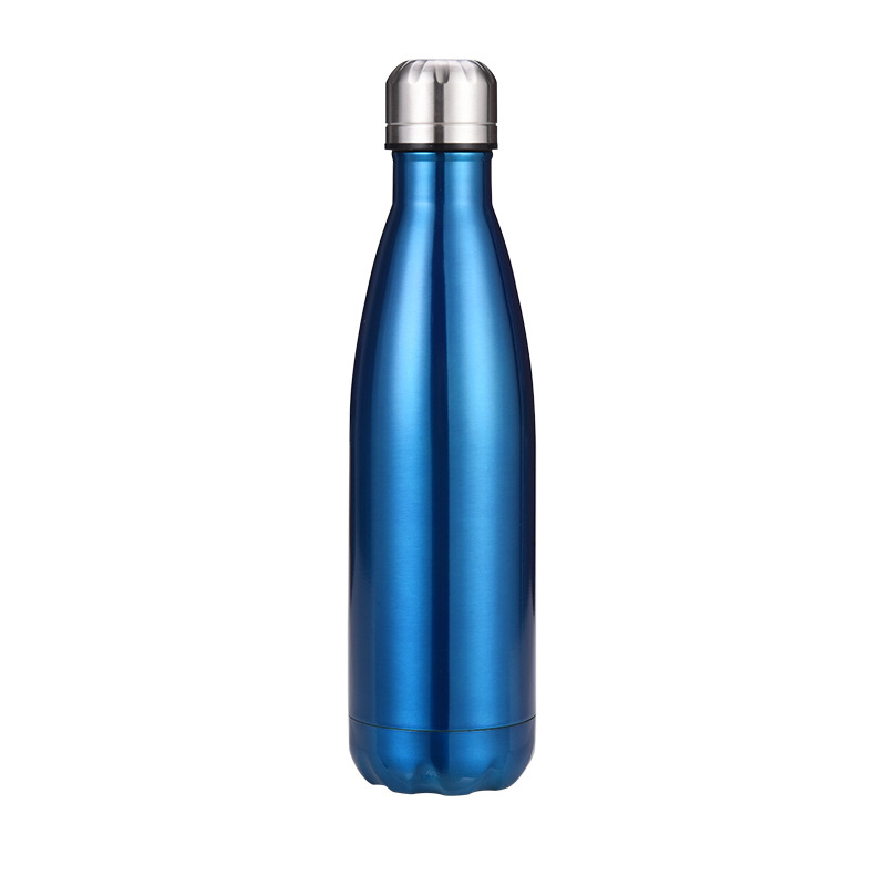 500Ml Dubbele Wand 304 Stainles Staal Water Fles Thermosfles Houden Warme En Koude Geïsoleerde Thermoskan Voor Sport: Blauw