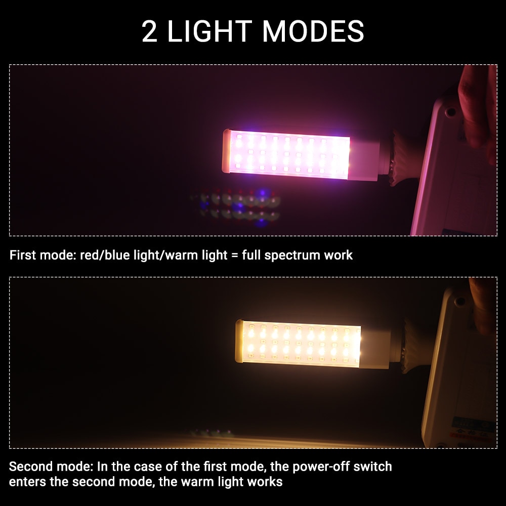 Full Spectrum LED Grow Light Bulb E27 E26 25W AC85-265V 2 Modes Indoor Tent Greenhouse Plants Vegs Seedling Growing Phytolamp