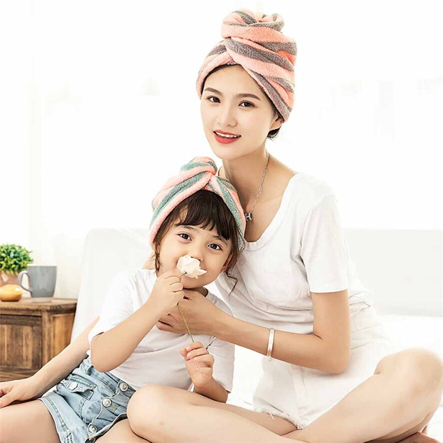 Droog Haar Handdoek Hoed 1PC Soft Microfiber Haar Tulband Snel Droog Haar Hoed Gewikkeld Handdoek Badmuts Handdoeken 0909 #30