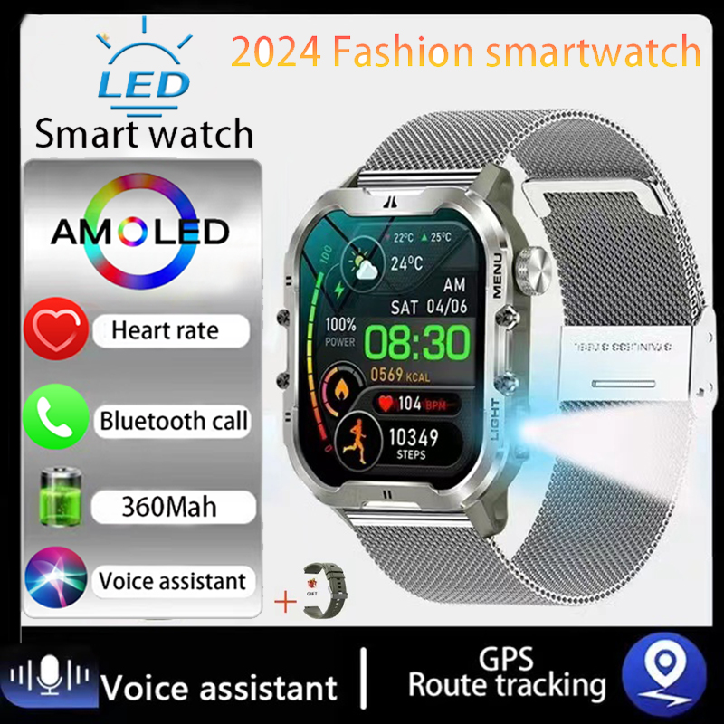 Xiaomi-Montre intelligente militaire pour homme, IP68, 3iko, sports de plein air, suivi de la condition physique, moniteur de santé, appel Bluetooth, , 2024: YELLOW