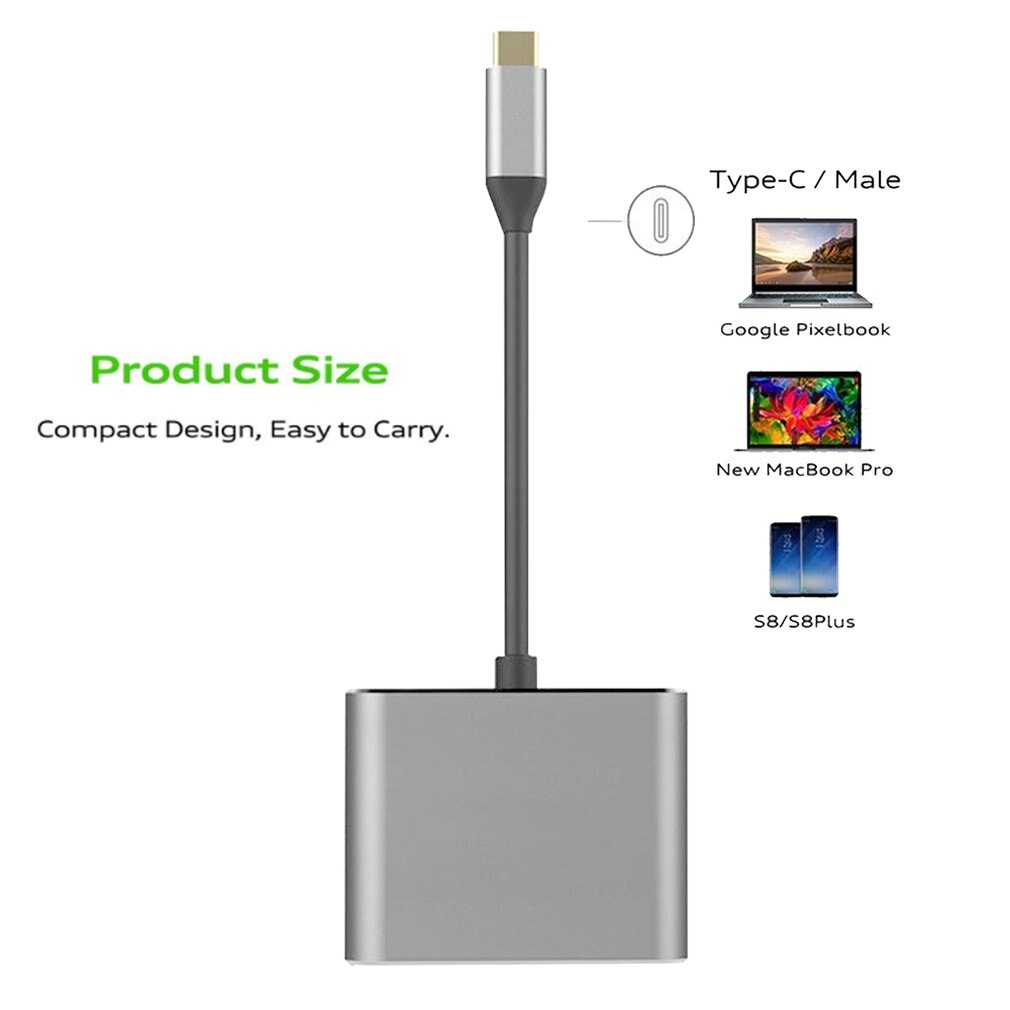 USB-C Hub Adapter - 4K HDMI + USB 3.0 Port - for Apple MacBook