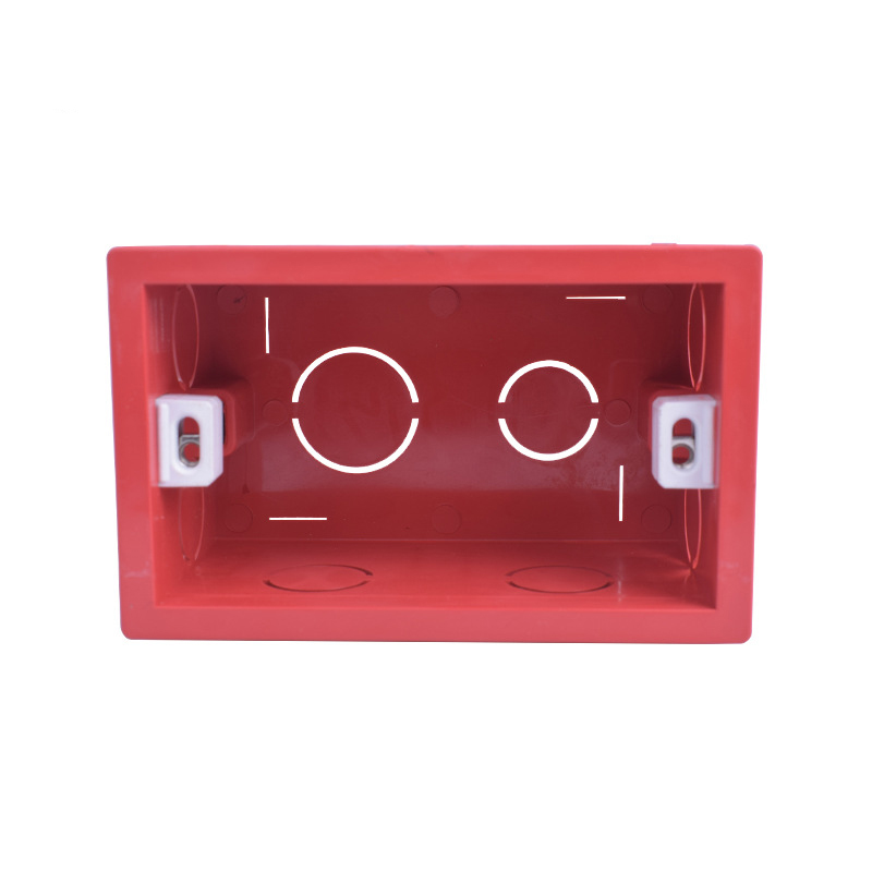 Caja inferior de instalación de enchufe de interruptor de pared americano tipo 118, caja oculta, caja inferior ignífuga, caja de conexiones