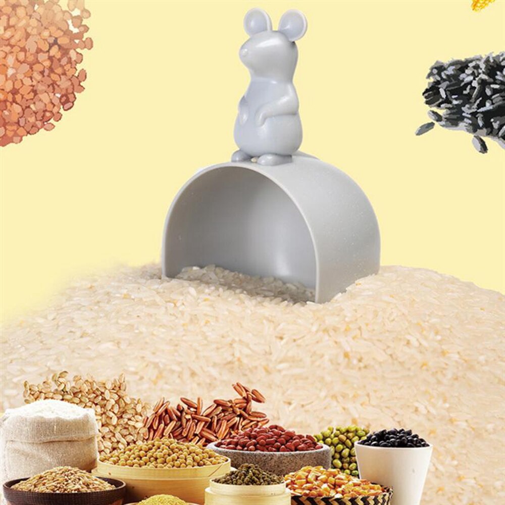 Kitchen Rice Plastic Measuring Cup Cute Cartoon Rice Spoon Rice Cup Mouse Shape Home Cooking Supplies Accessories