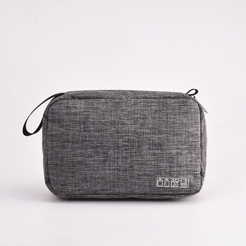 Travel Packing Cubes Organizers Waterproof Toiletry Storage Pouch Portable Hook Wash Cosmetic Bag Travel Accessories: Gray