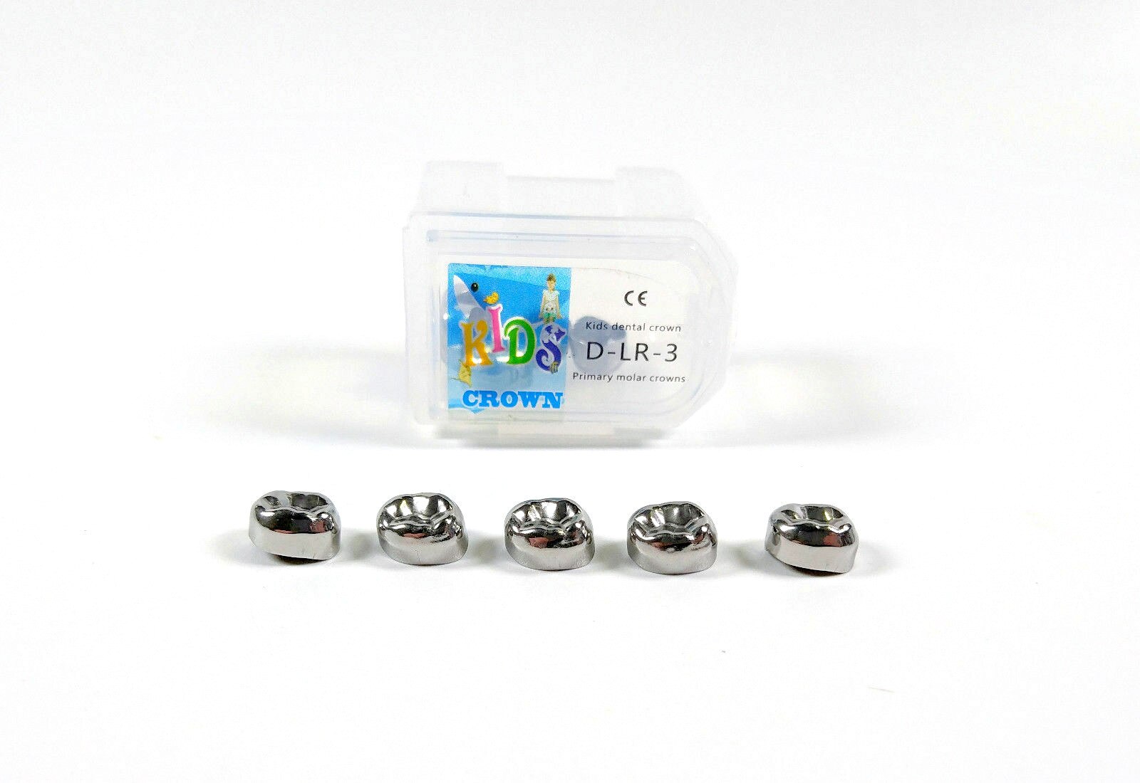 5Pcs Lower Left Dental Kids Primary Molar Crown Stainless Steel Pediatric 48 Sizes choice