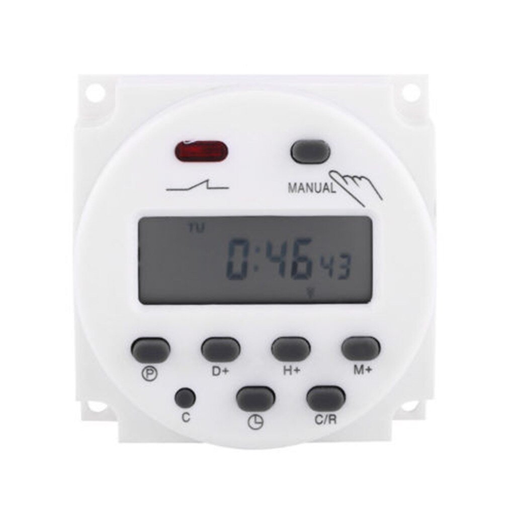 DC 12V/220V Digital LCD Power Timer weekly 7days Programmable Time Switch Relay 8A TO 16A TIMER 10A mini #j3s