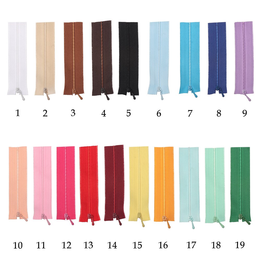 5Pcs/set Mini Doll Zippers Handmade Sewing Dolls Clothes Scrapbooking Garment Applique Zipper DIY Clothing Material Accessories