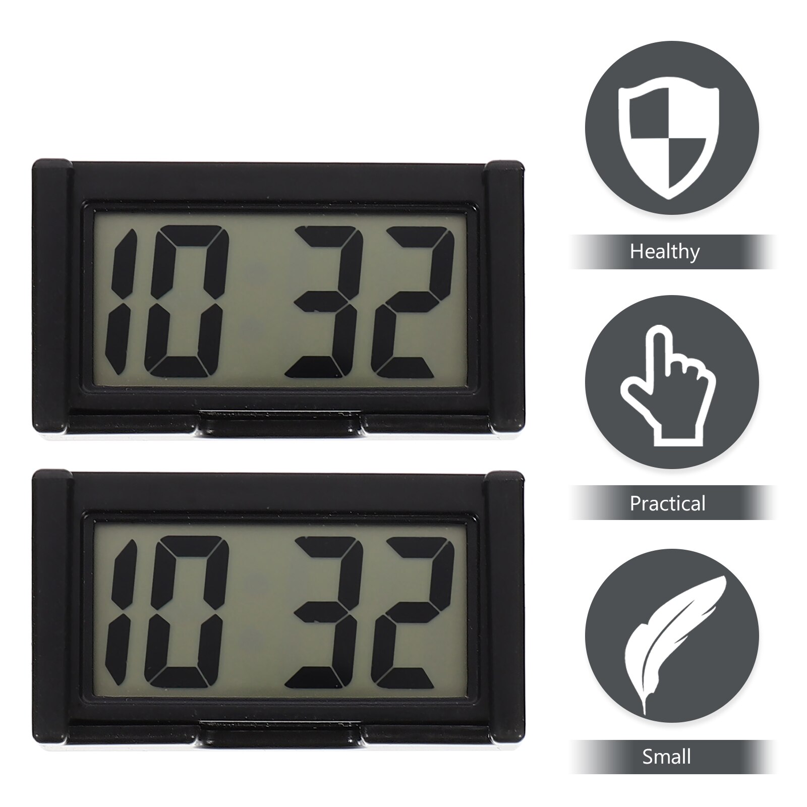 Mini Digital Clock For Car Dashboard, Self-adhesive Vehicle Electronic