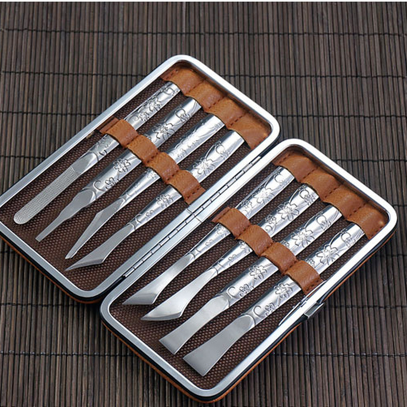 impostato di strumenti per Pedicure 8 pz/impostato coltello per Pedicure in acciaio inossidabile tagliaunghie kit di coltelli per manicure per dermatomia strumento per la cura dei piedi