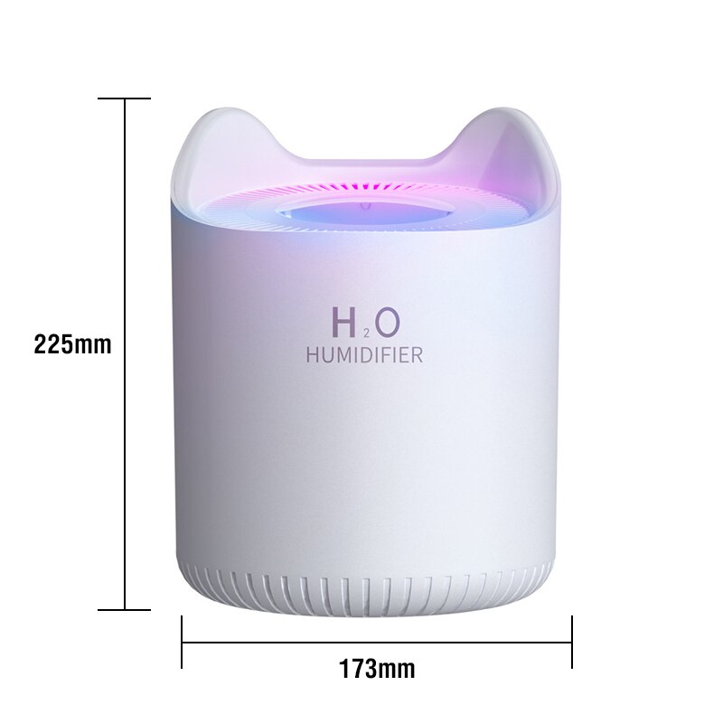 4.5l luftfukter dobbel dyse med uv steriliseringslampe lys usb ultralyd luftfukter aroma diffuser