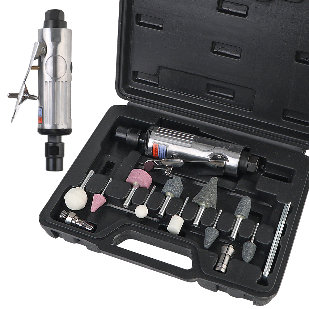 Luftslipmaskin luftslipmaskin kvarn gravyrverktyg 16 st pneumatisk slipmaskin 1/8 " slipning polermaskinsats 1/4 " universal