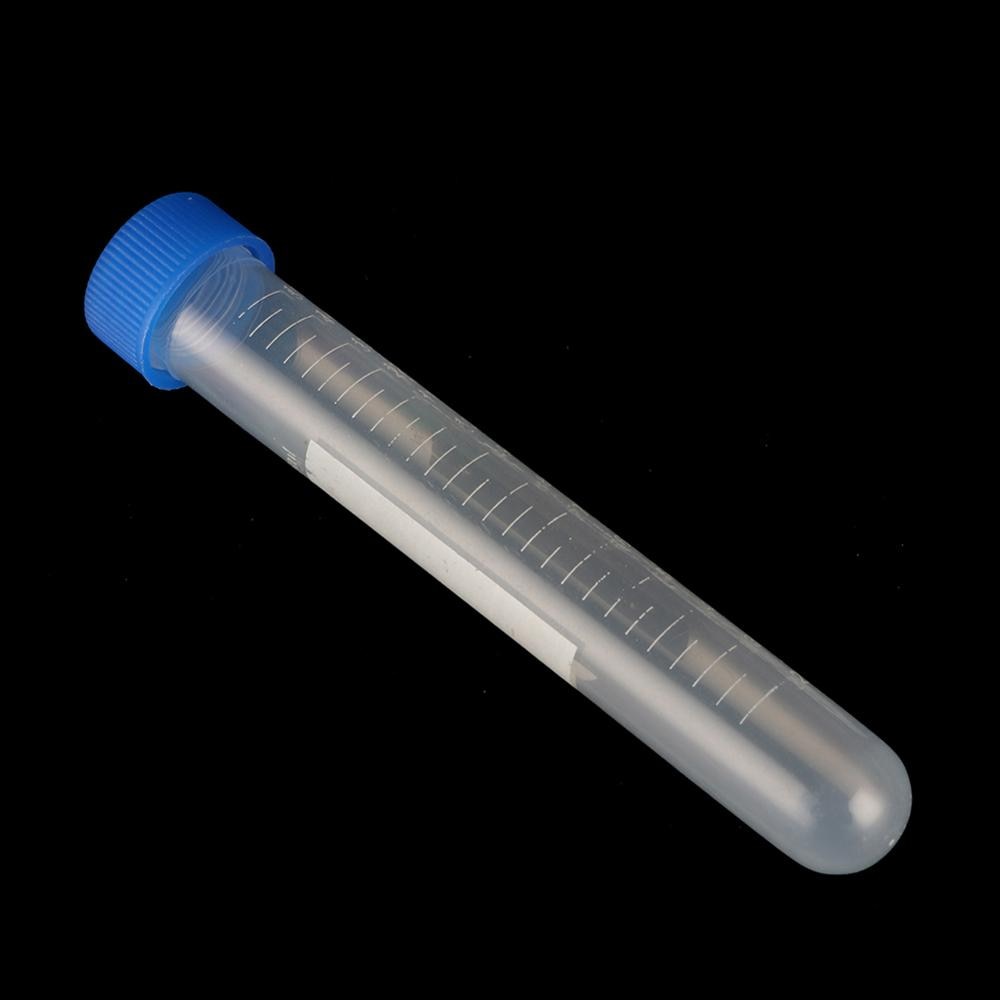 10 Pcs 15ml Screw Cap Round Bottom Centrifuge Tube Plastic Reagent Vial Container Laboratory Analysis Test Tube