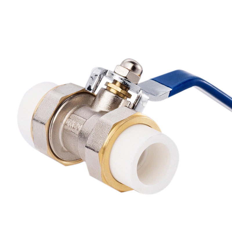 Brass PPR Ball Valve Heat Fusion Plumbing Fitting Double Union Socket Live Connect DN20