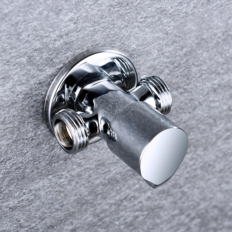 Double Outlet Brass Angle Valve Kitchen Bathroom Accessories Water Heater Angle Valves G1/2" Male Thread Toilet Angle Valves