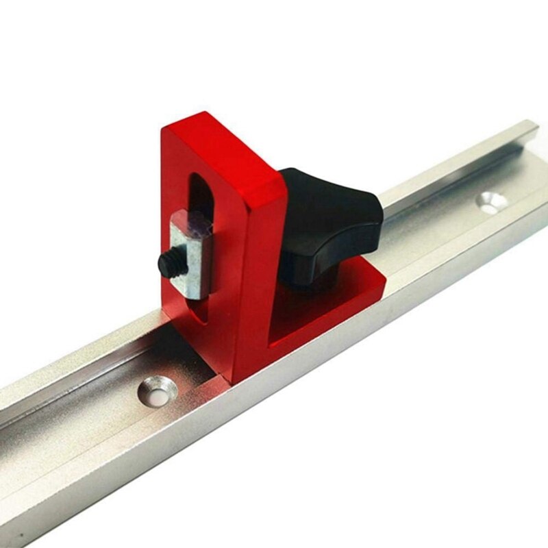 2 Pcs Woodworking T Slot Miter Track Stop Locator Rail Retainer Chute Backing Connector, 30 T-Slot &amp; 45 T-Track