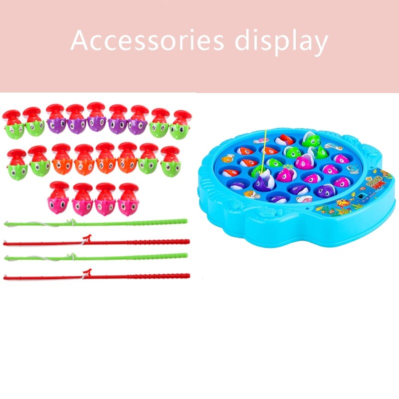 28EC giocattolo da pesca magnetico regalo per feste di compleanno esercizio manuale Set di pesci di simulazione senza BPA con tavola rotante regalo divertente per bambini