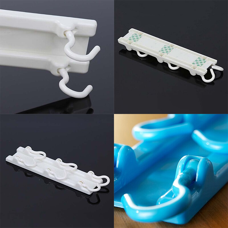 Kitchen Rack Holder Hook Ceiling Wall Cabinet Hanging Storage Organizer Holder Parallel Hanger Bathroom Shelves with 6 Hooks