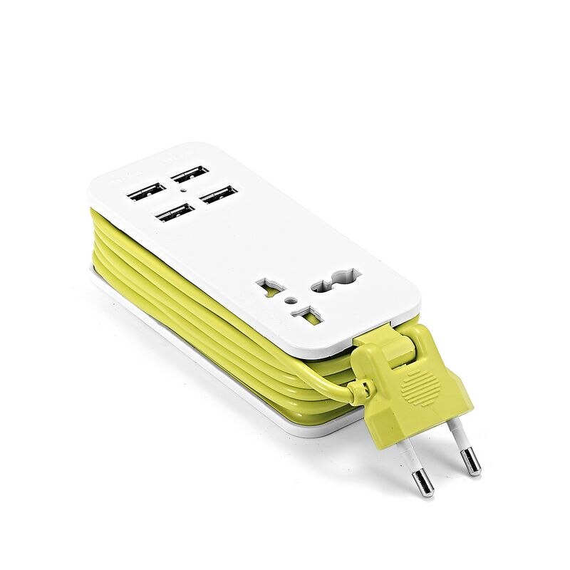 EU Power Strip With USB Portable Extension Socket US UK European Plug 1.5m Cable Power Strip Travel Adapter Smart Phone Charger