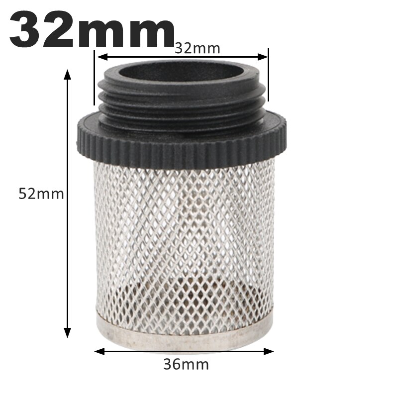 20/25/32/40/50/63mm 304 Stainless Filter For Garden Irrigation Aquarium Water Pump Fillter Plastic Male Thread Filter: Silver / 1/4''